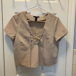 Y2K Beige Blouse